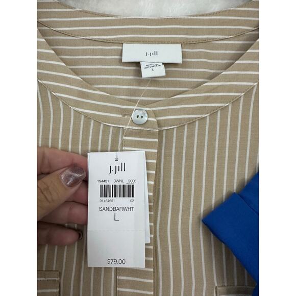 NWT J. Jill Button Tops Large 2pc Lot Office Lightweight - Picture 4 of 10